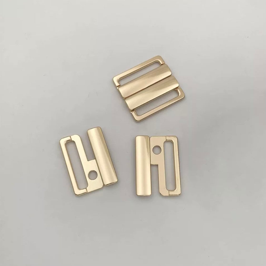 20mm (13/16”) Metal Bikini Clasps Bra Front Closures for Bra Making and Swimwear Bramaking Clips Clickers Front Fasteners