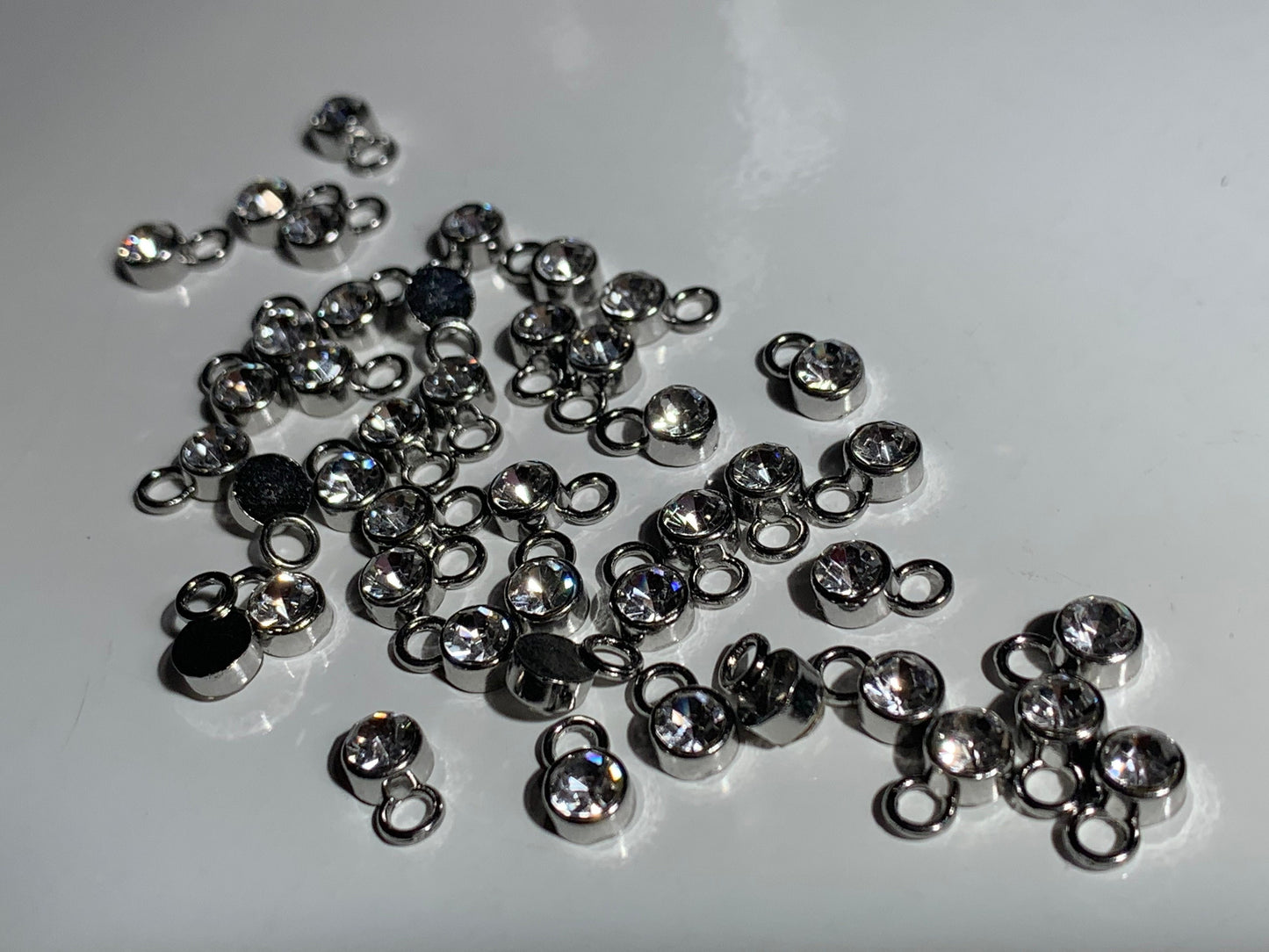 Silver Charm Lingerie Pendant Crystal Embellishment for Bramaking Lingerie Bra Making Accessories Bridal Garments