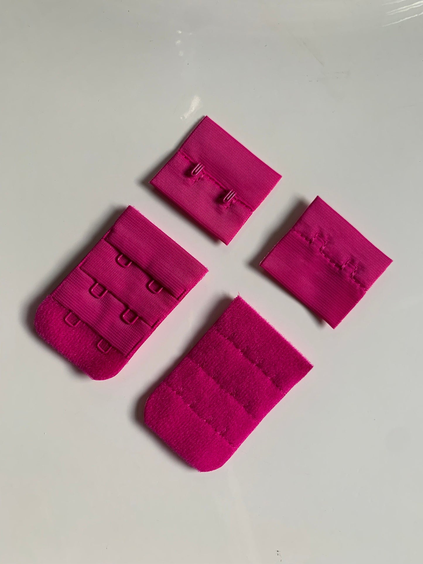 Fuschia Pink Hook & Eye Closures (3x2, 3x3, 3x4) for Bra Making Lingerie Bramaking Fasteners
