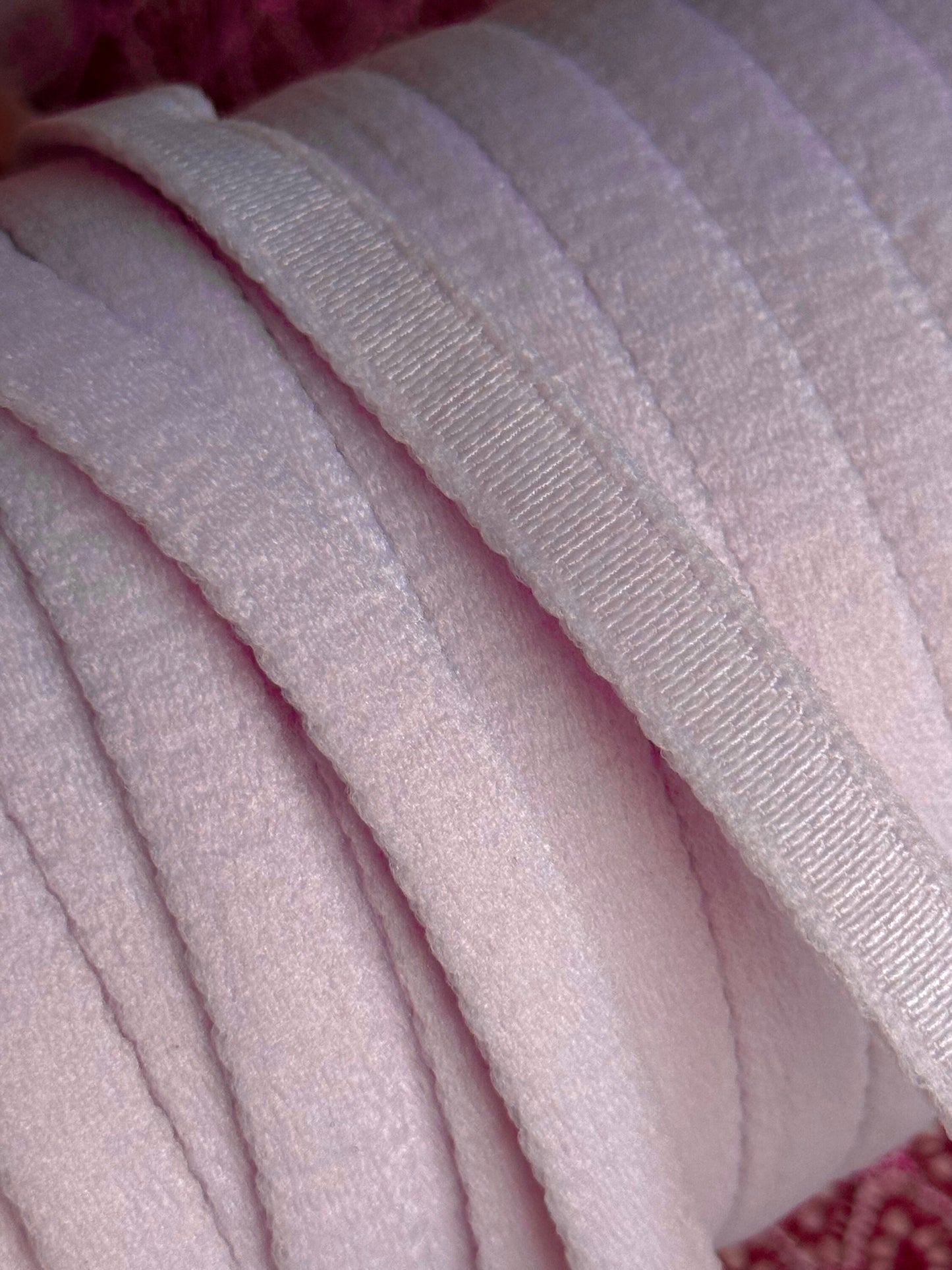 Pale Pink Wire Casing 10mm (3/8”) Plush Back Channelling Underwire Casing for Bra Making Bramaking Lingerie