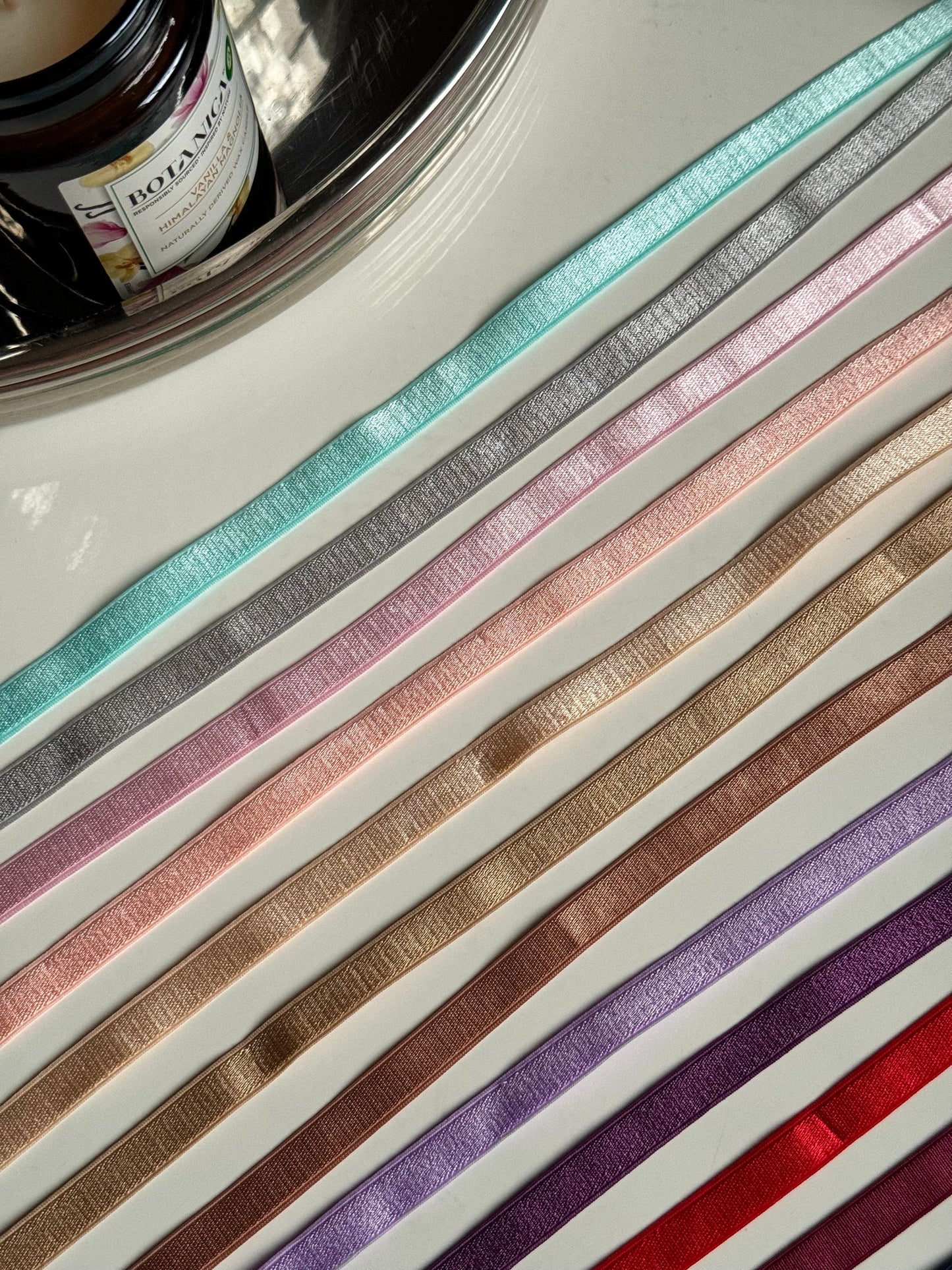 10mm (3/8”) Strap Elastic Satin Face Plush Back Strapping for Bra Making Bramaking Lingerie