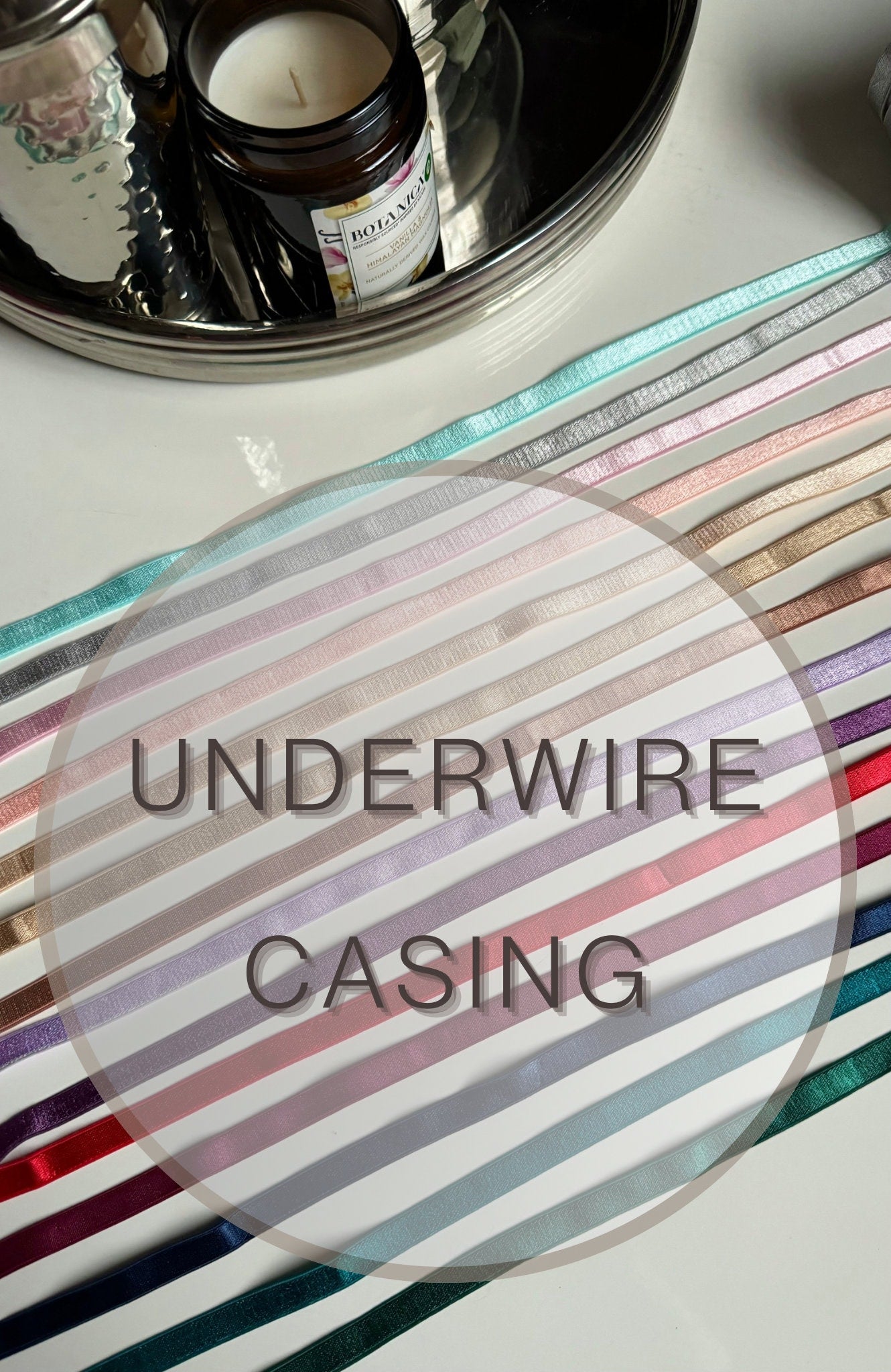 10mm (3/8”) Wire Casing Plush Back Channelling Underwire Casing for Bra Making Bramaking Lingerie