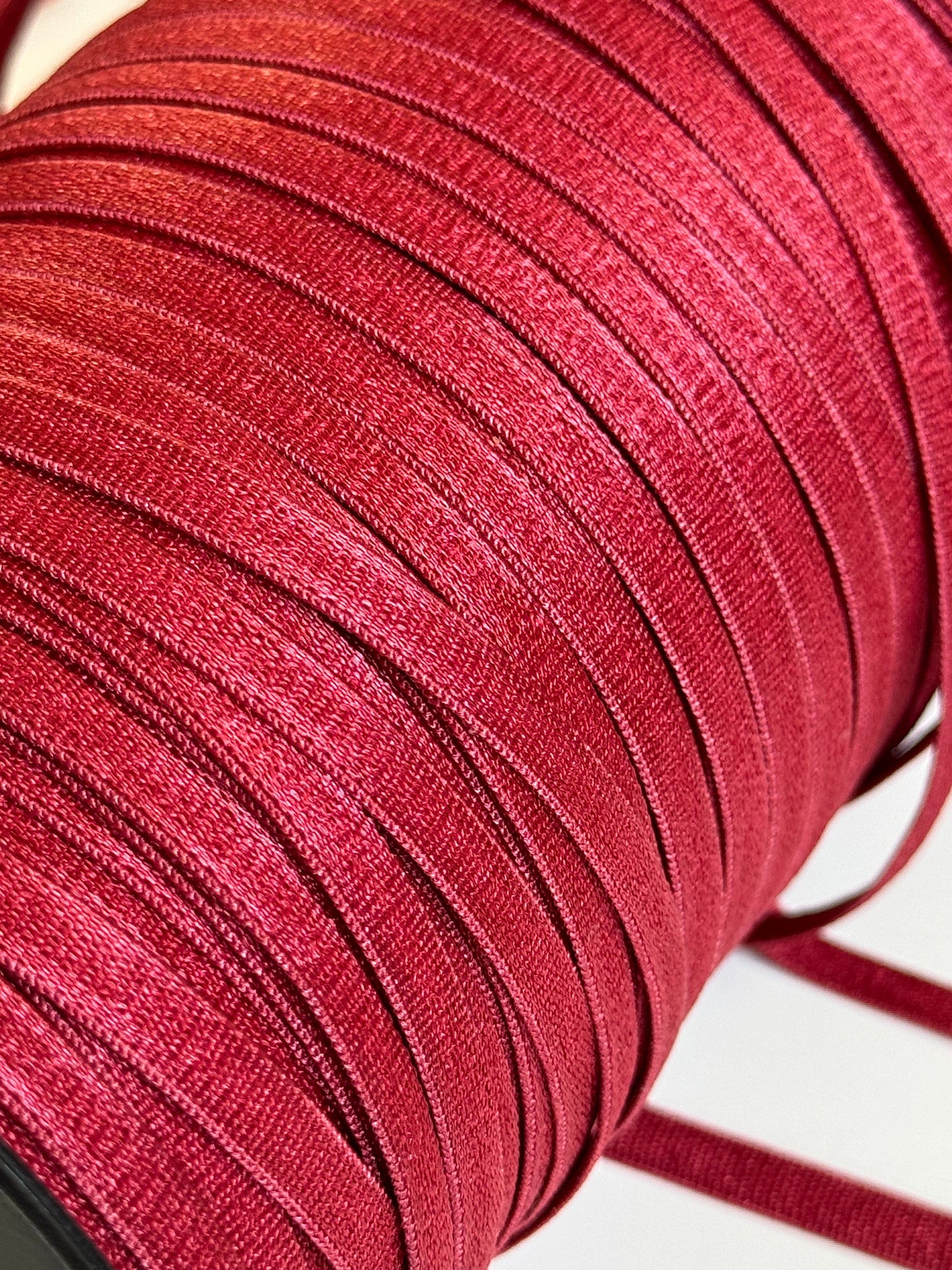 Burgundy Red 6mm (1/4”) Strap Elastic Thin Decorative Elastic Strapping for Bra Making Bramaking Lingerie Garments Crafts Accesories
