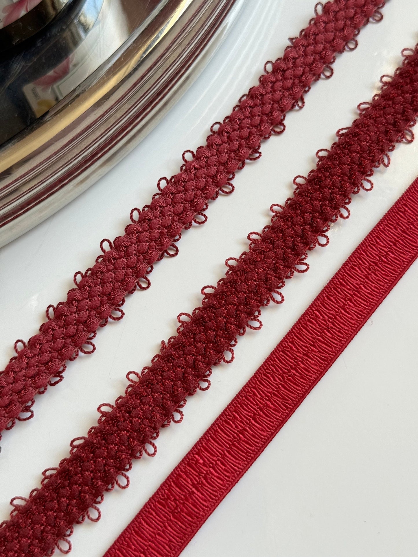 Red Burgundy Textured Strap Elastics 10-12mm (3/8”- 1/2”) Plush Back Strapping for Bra Making Bramaking Lingerie Garments Accessories Crafts