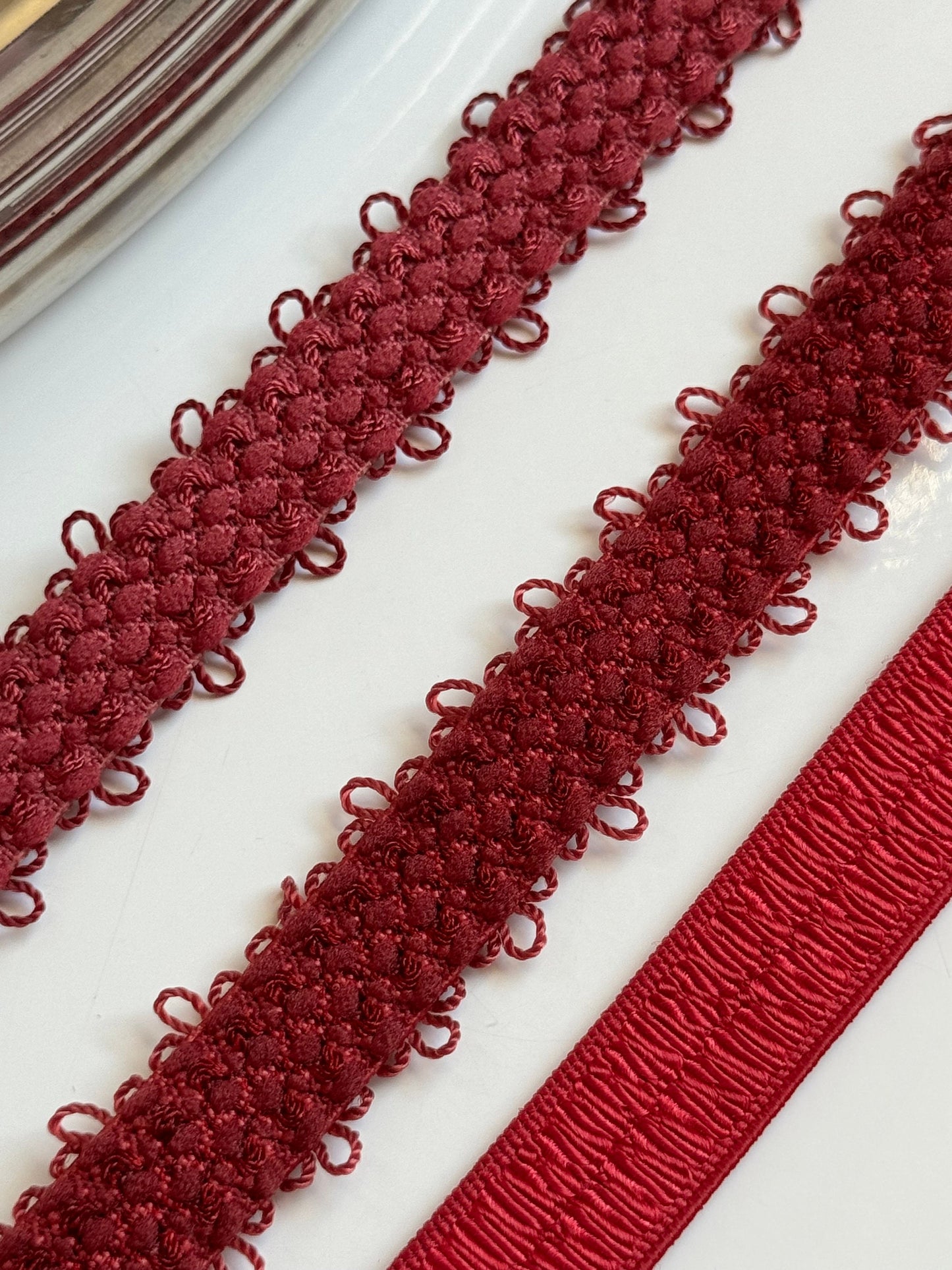 Red Burgundy Textured Strap Elastics 10-12mm (3/8”- 1/2”) Plush Back Strapping for Bra Making Bramaking Lingerie Garments Accessories Crafts