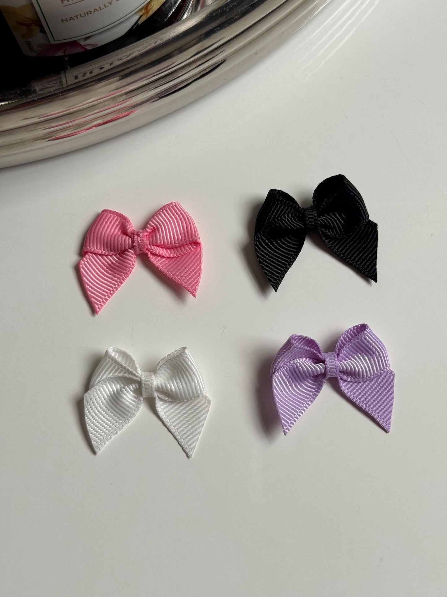 Grosgrain Ribbon Small Bows Embellishment for Lingerie Bra Making Accessories Wedding Decoration Bridal Baby Clothes Cards Dolls Scrapbook