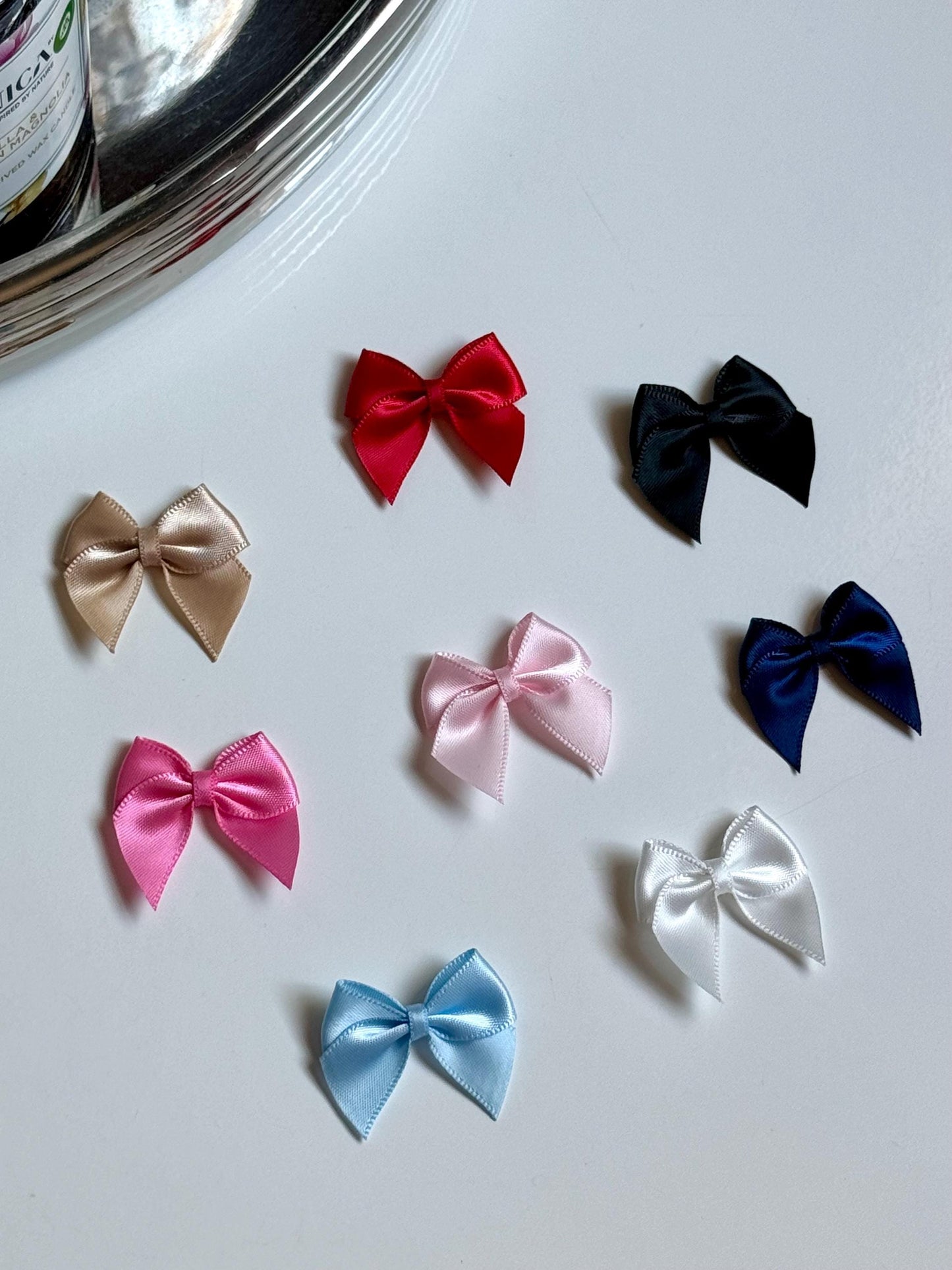 Satin Ribbon Bows Embellishment for Lingerie Bra Making Accessories Wedding Decoration Bridal Baby Clothes Cards Dolls Scrapbook