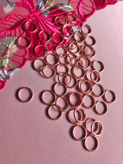 8mm (5/16”) Rose Gold Metal Bra Rings for Bra Making and Swimwear Bramaking