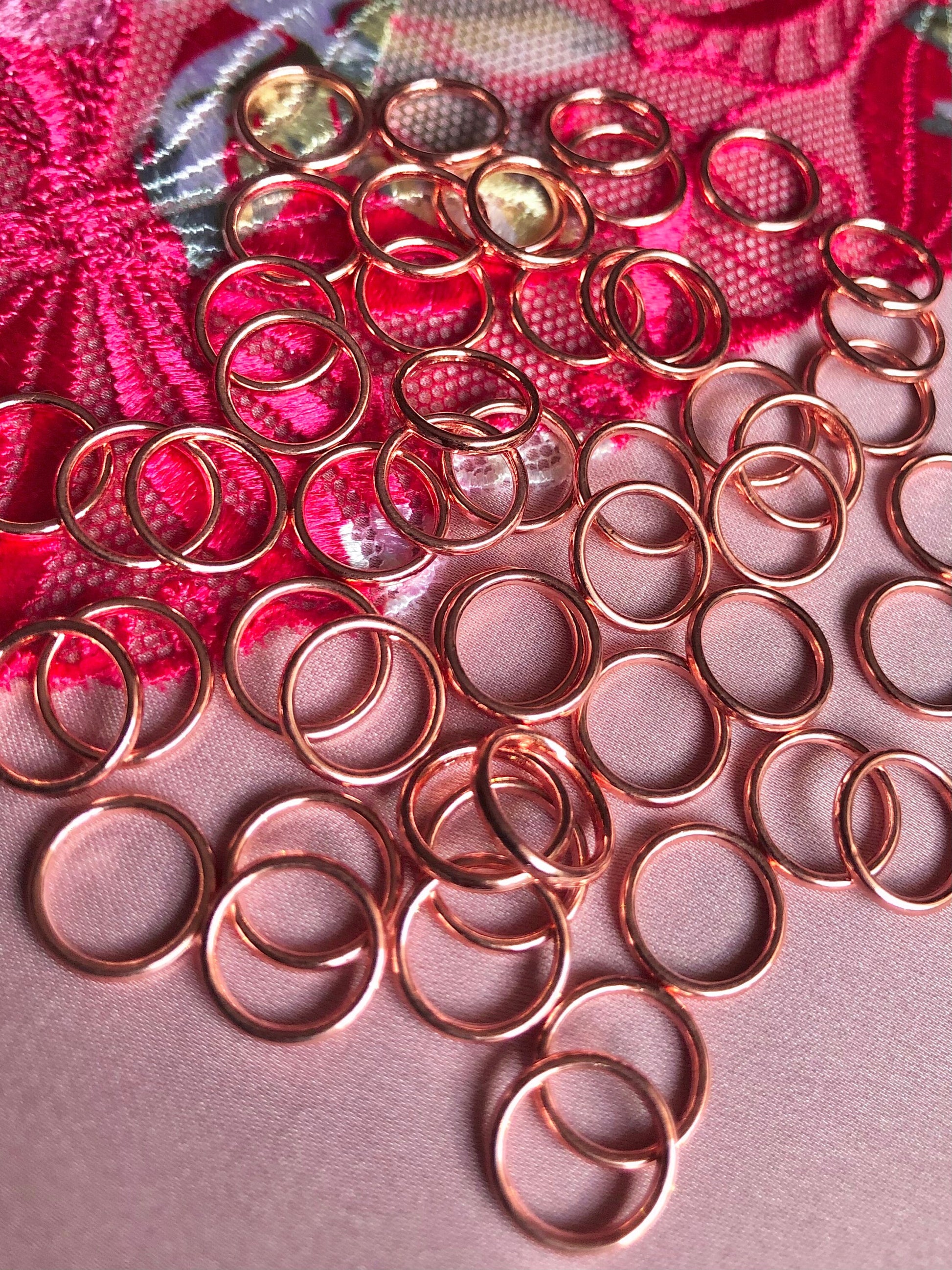 8mm (5/16”) Rose Gold Metal Bra Rings for Bra Making and Swimwear Bramaking