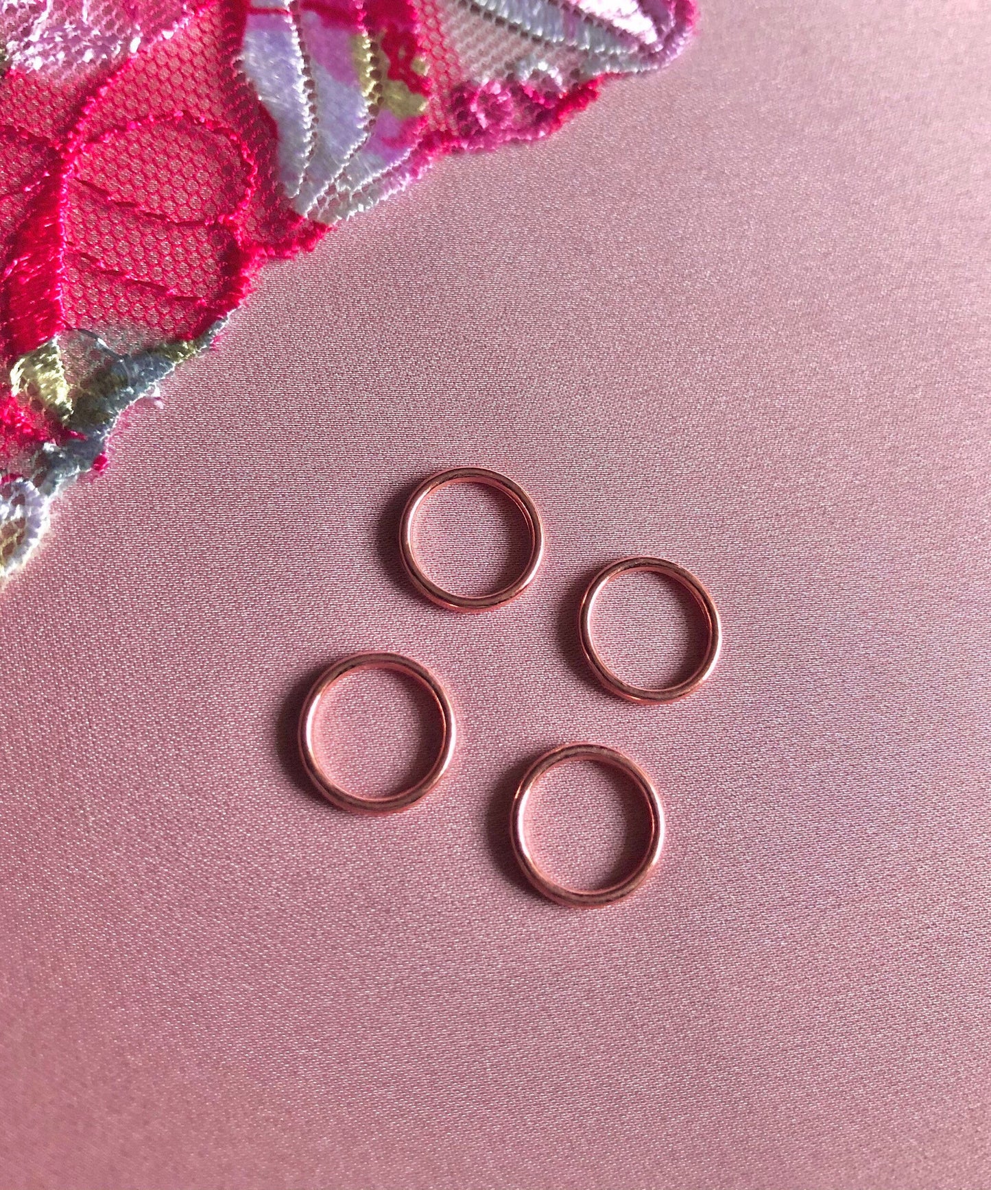 8mm (5/16”) Rose Gold Metal Bra Rings for Bra Making and Swimwear Bramaking