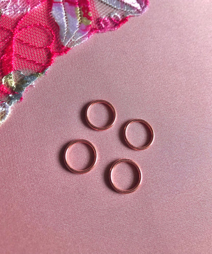 8mm (5/16”) Rose Gold Metal Bra Rings for Bra Making and Swimwear Bramaking