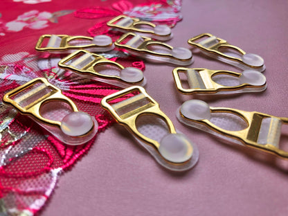 12mm (1/2”) Gold Metal Suspender Clips Garter Clips for Lingerie Making Bramaking Garter Belt