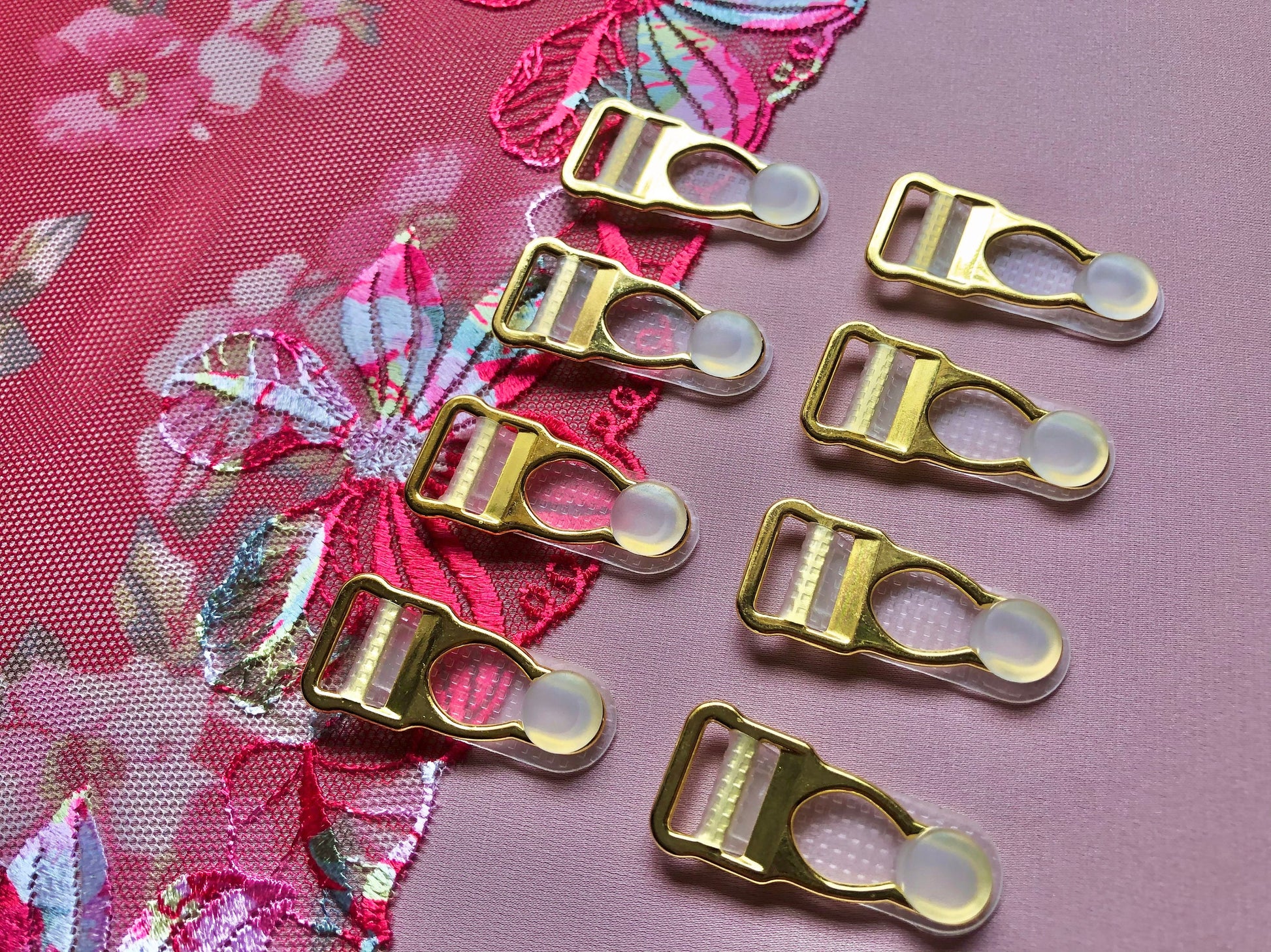 12mm (1/2”) Gold Metal Suspender Clips Garter Clips for Lingerie Making Bramaking Garter Belt