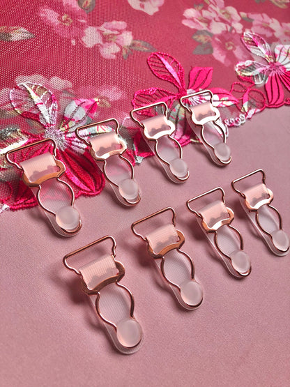 20mm (13/16”) Rose Gold Metal Suspender Clips Garter Clips for Lingerie Making Bramaking Garter Belt