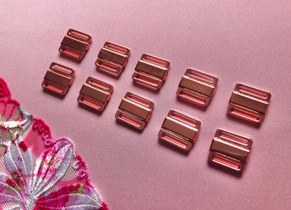 12mm (1/2”) Rose Gold Metal Bikini Clasps Bra Front Closures for Bra Making and Swimwear Bramaking Clips Clickers Front Fasteners