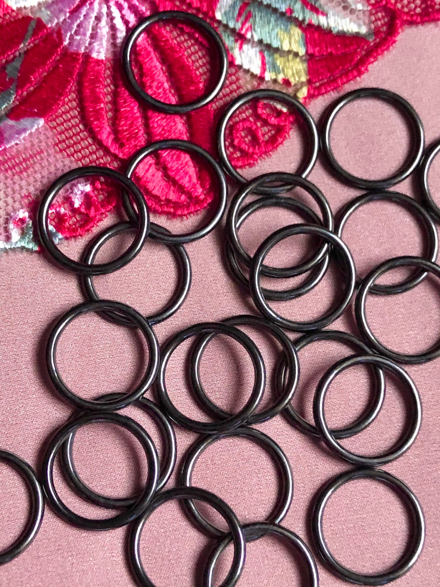 12mm (1/2”) Gun Black Metal Bra Rings for Bra Making and Swimwear Bramaking