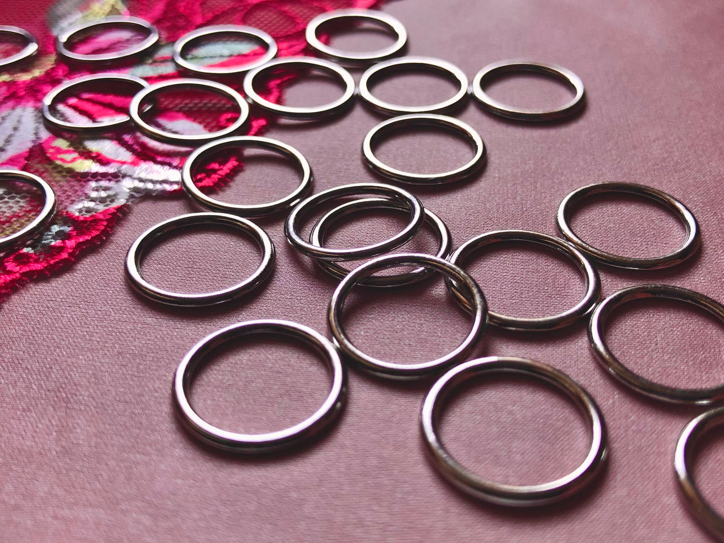 12mm (1/2”) Silver Metal Bra Rings for Bra Making and Swimwear Bramaking