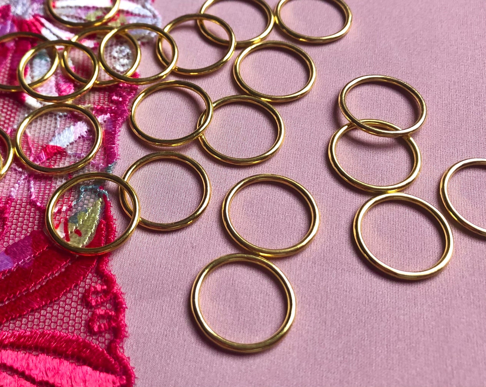 12mm (1/2”) Gold Metal Bra Rings for Bra Making and Swimwear Bramaking