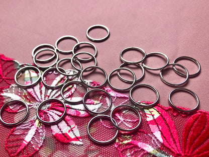 15mm (5/8”) Silver Metal Bra Rings for Bra Making and Swimwear Bramaking