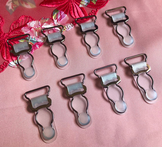 20mm (13/16”) Gun Black Metal Suspender Clips Garter Clips for Lingerie Making Bramaking Garter Belt