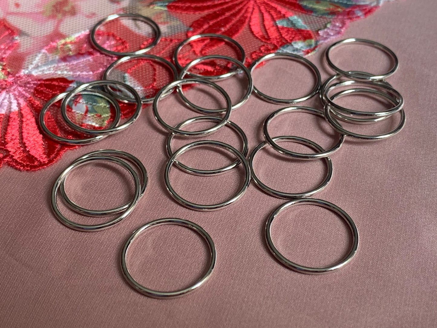 18mm (3/4”) Silver Metal Bra Rings for Bra Making and Swimwear Bramaking