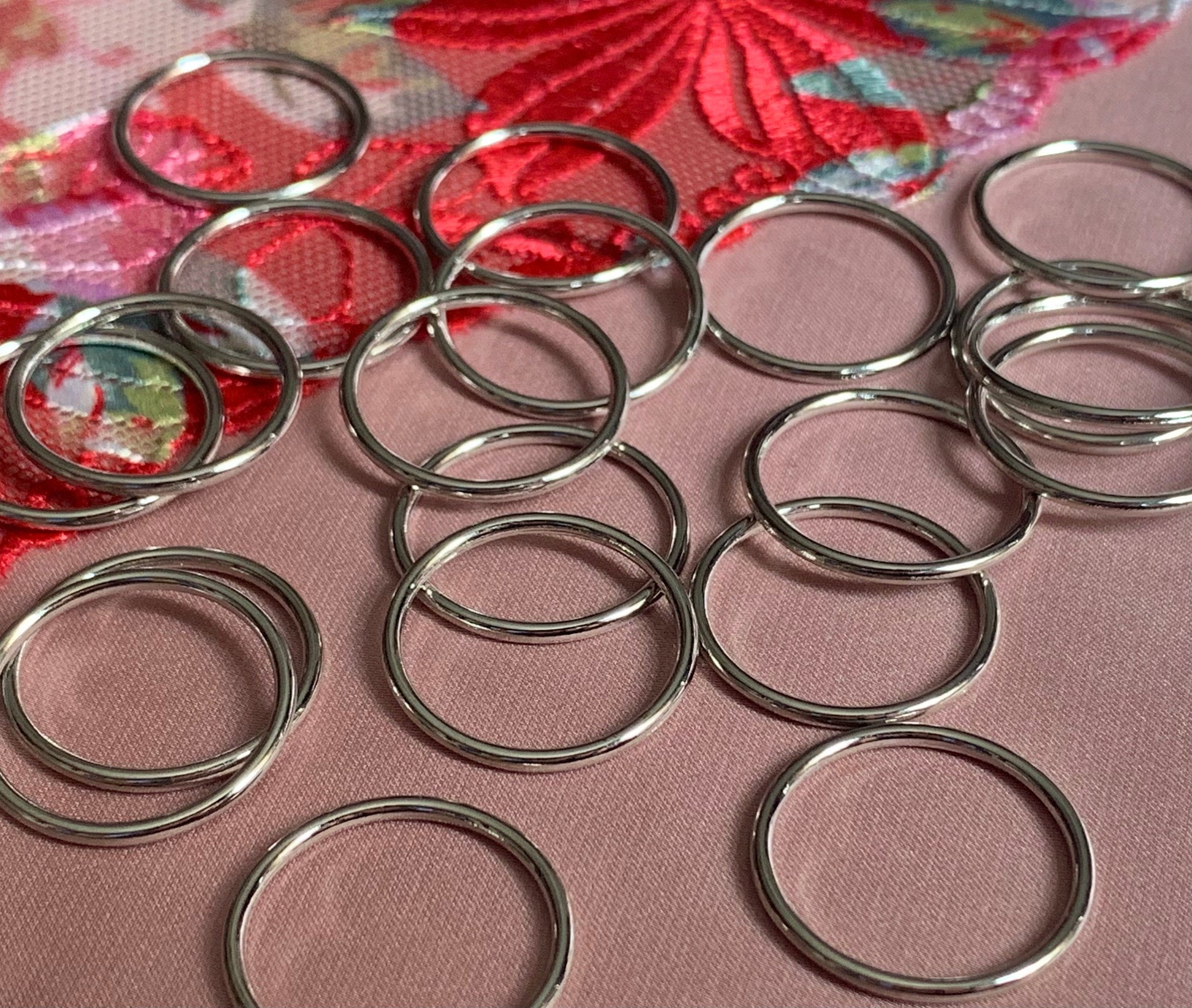 18mm (3/4”) Silver Metal Bra Rings for Bra Making and Swimwear Bramaking