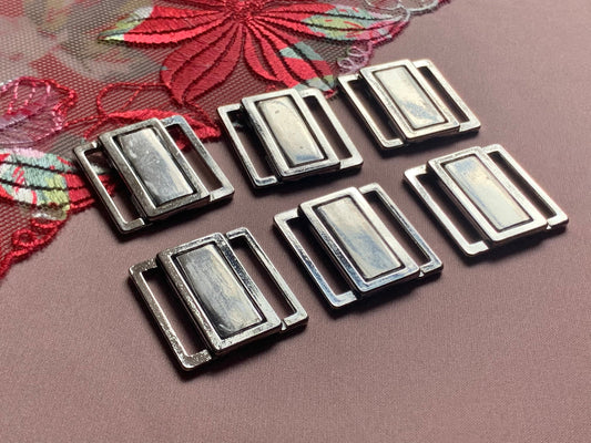 20mm (13/16”) Silver Metal Bikini Clasps Bra Closures for Bra Making and Swimwear Bramaking Clips Clickers Fasteners