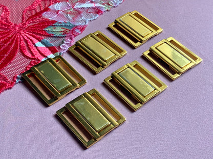 20mm (13/16”) Gold Metal Bikini Clasps Bra Closures for Bra Making and Swimwear Bramaking Clips Clickers Fasteners