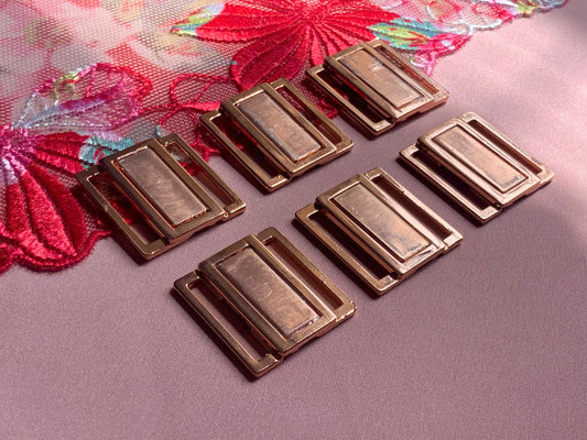 20mm (13/16”) Rose Gold Metal Bikini Clasps Bra Closures for Bra Making and Swimwear Bramaking Clips Clickers Fasteners