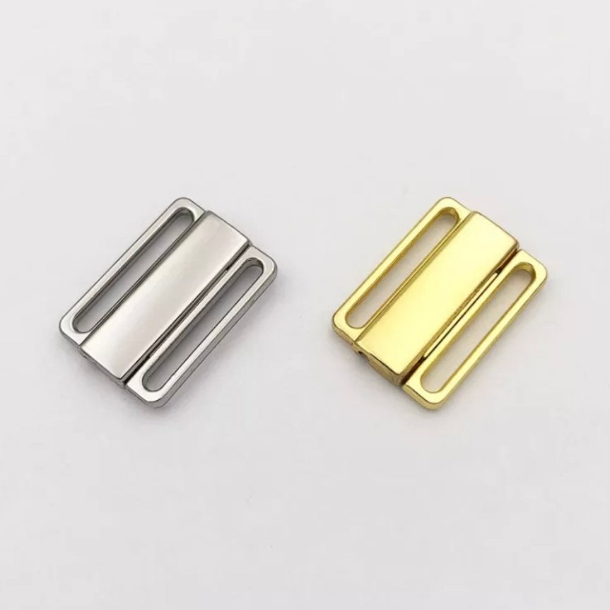 20mm (13/16”) Metal Bikini Clasps Bra Front Closures for Bra Making and Swimwear Bramaking Clips Clickers Front Fasteners (3/4”)