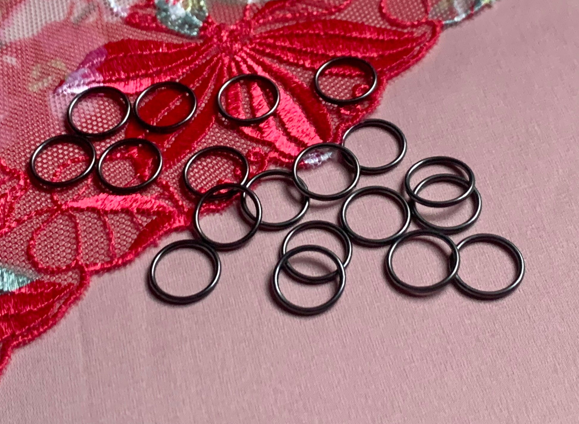 10mm (3/8”) Gun Black Metal Bra Rings for Bra Making and Swimwear Bramaking