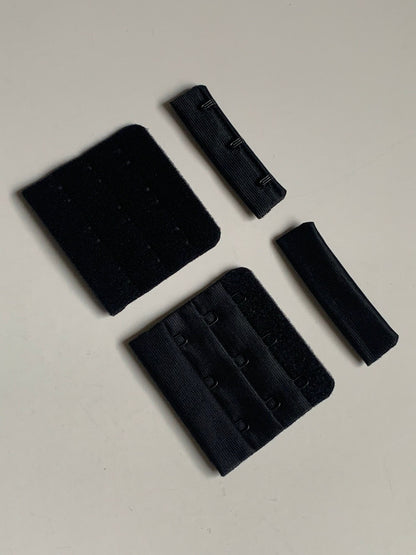 Black Hook & Eye Closures (3x2, 3x3, 3x4) for Bra Making Lingerie Bramaking Fasteners