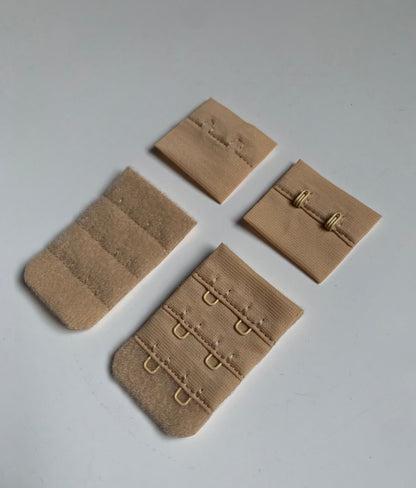 Beige Hook & Eye Closures (3x2, 3x3) for Bra Making Lingerie Bramaking Fasteners