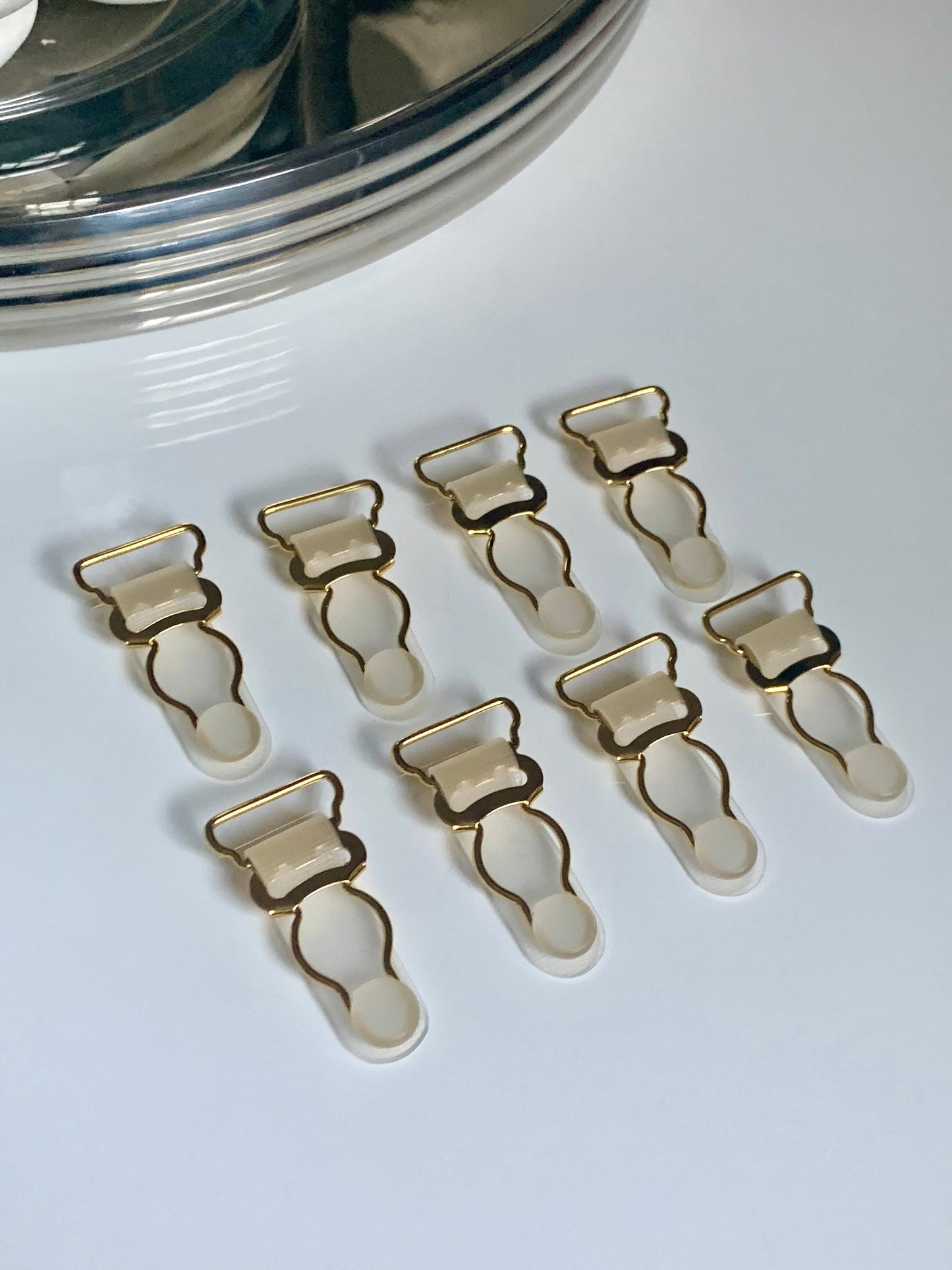 20mm (13/16”) Gold Metal Suspender Clips Garter Clips for Lingerie Making Bramaking Garter Belt