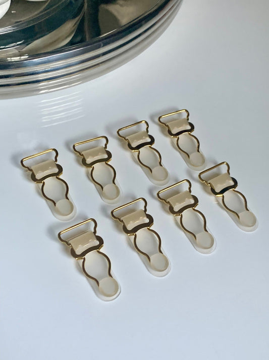 20mm (13/16”) Gold Metal Suspender Clips Garter Clips for Lingerie Making Bramaking Garter Belt