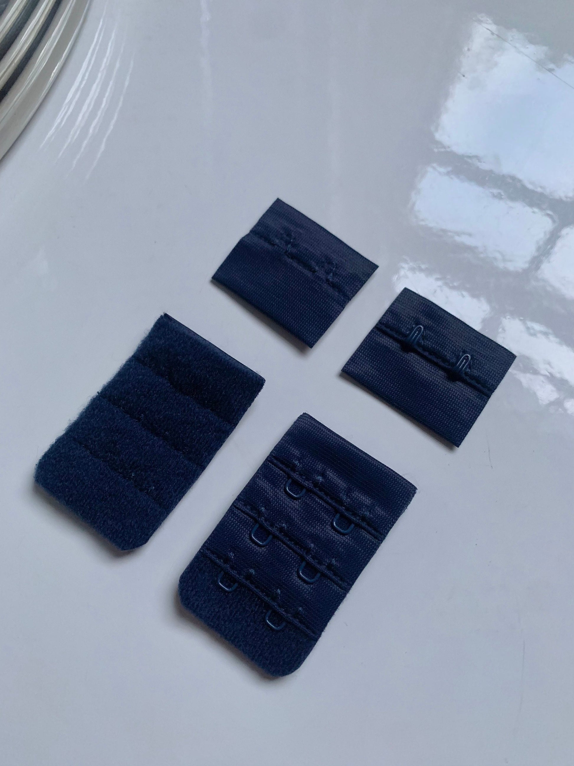 Navy Hook & Eye Closures (3x2, 3x3) for Bra Making Lingerie Bramaking Fasteners