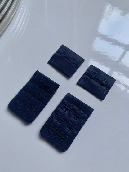Navy Hook & Eye Closures (3x2, 3x3) for Bra Making Lingerie Bramaking Fasteners