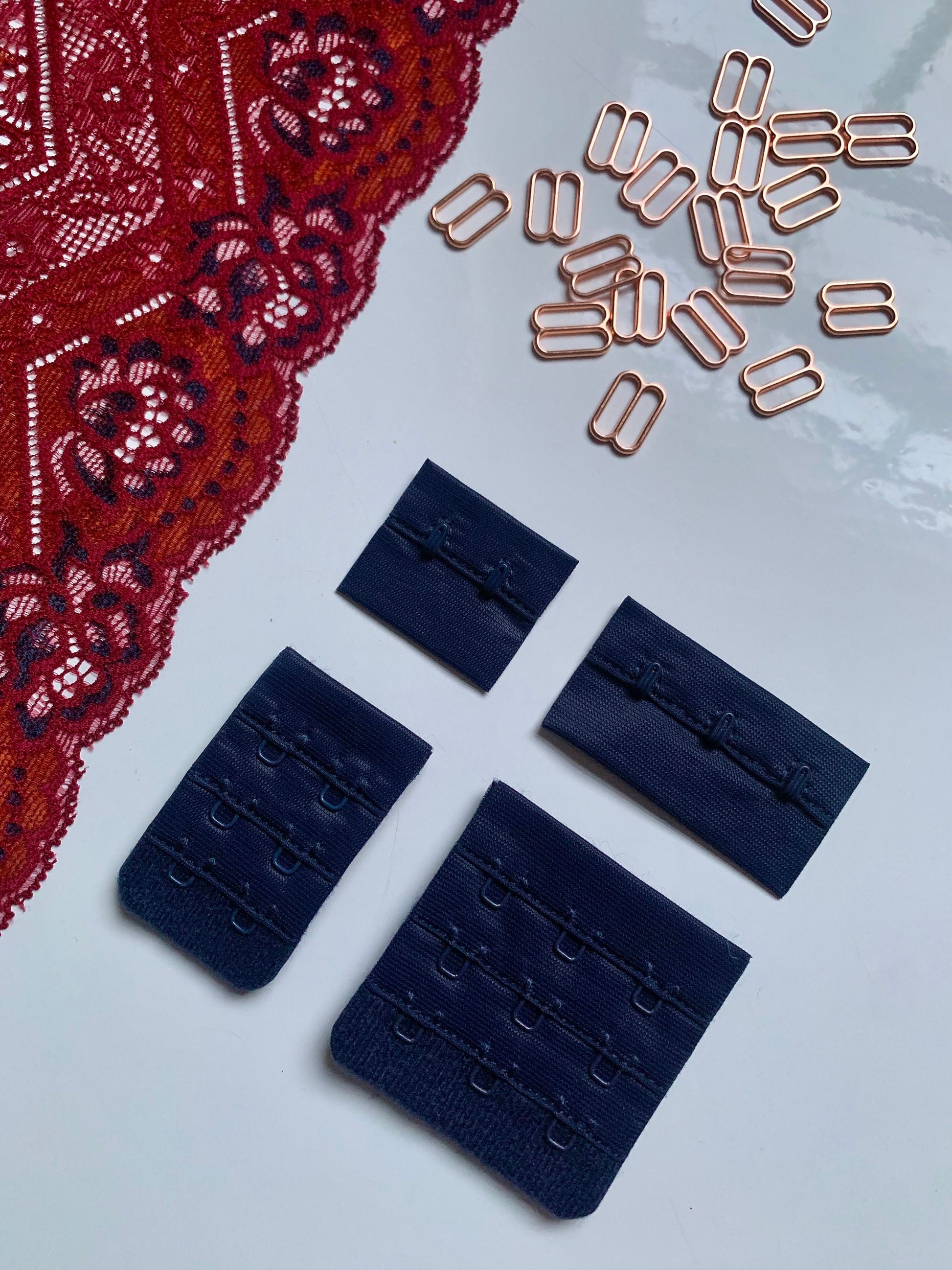 Navy hook and eye clasp fastening