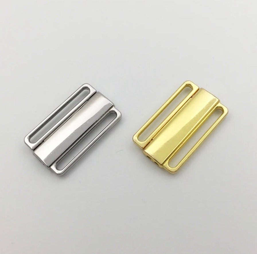 25mm (1”) Metal Bikini Clasps Bra Front Closures for Bra Making and Swimwear Bramaking Clips Clickers Front Fasteners (1”)