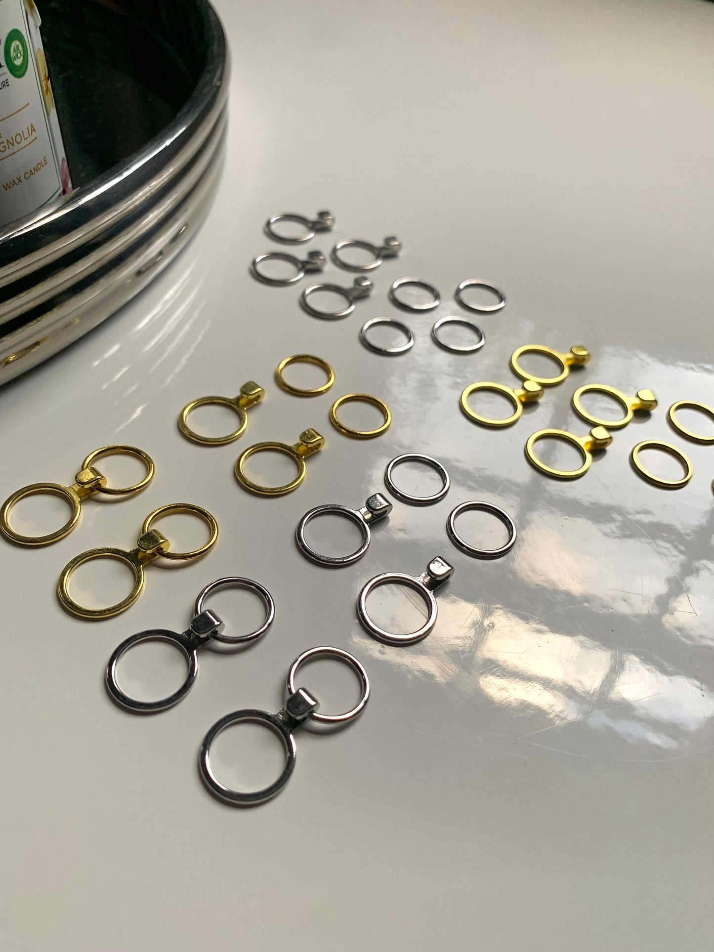 12mm (1/2”) J-Rings Gold or Silver Metal Bra Rings for Racer Back Bra Making and Swimwear Bramaking