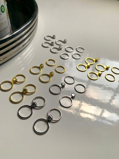 12mm (1/2”) J-Rings Gold or Silver Metal Bra Rings for Racer Back Bra Making and Swimwear Bramaking