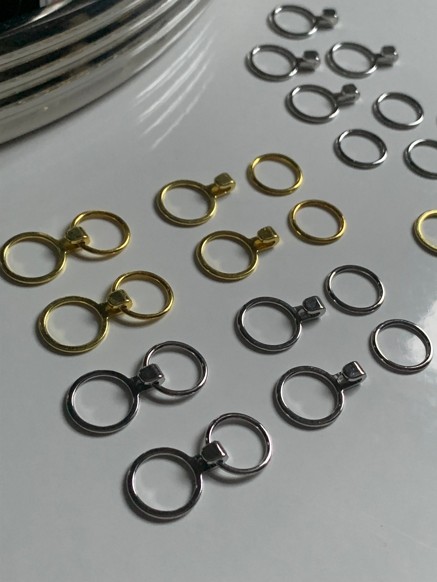 12mm (1/2”) J-Rings Gold or Silver Metal Bra Rings for Racer Back Bra Making and Swimwear Bramaking