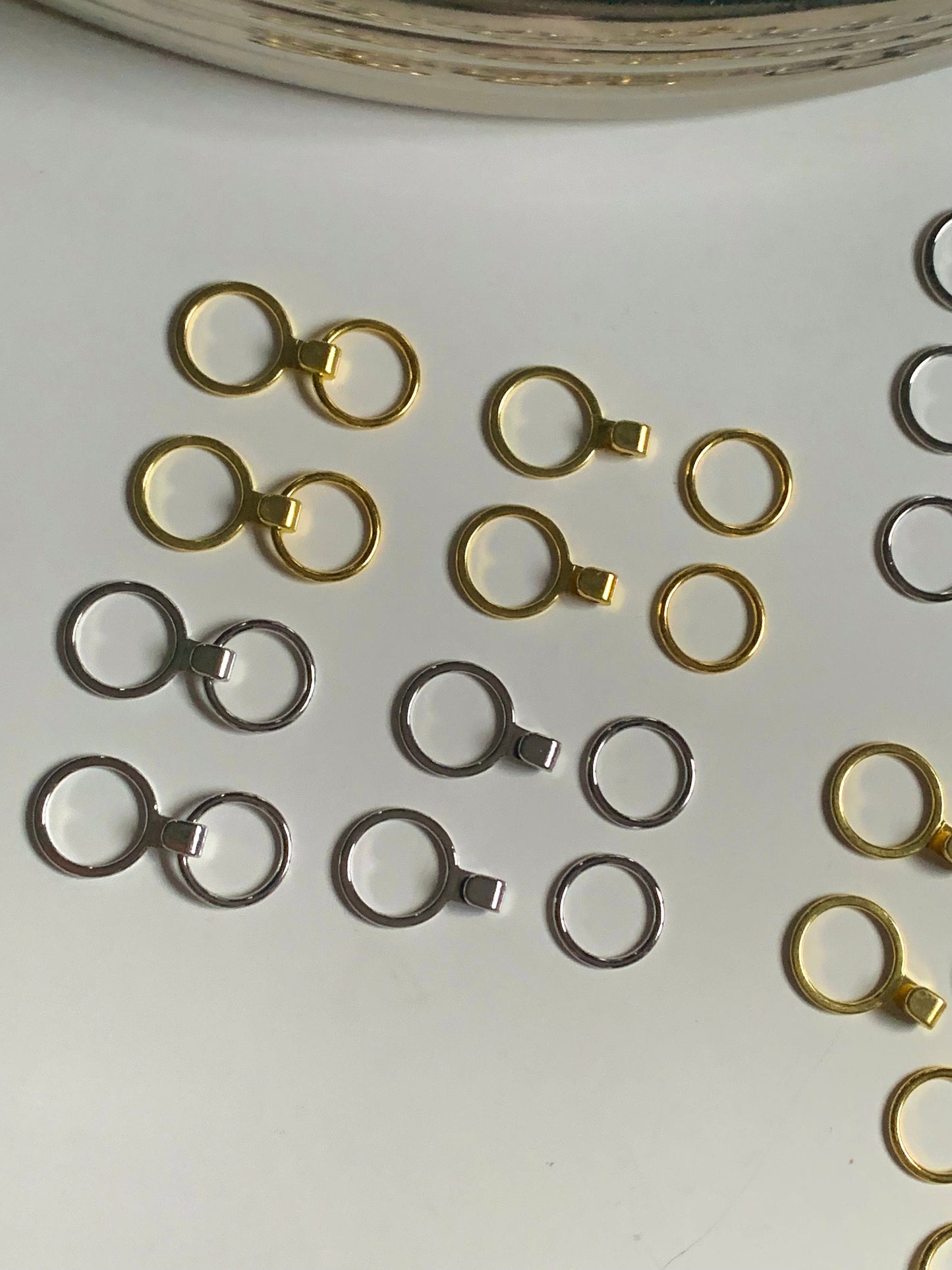 12mm (1/2”) J-Rings Gold or Silver Metal Bra Rings for Racer Back Bra Making and Swimwear Bramaking