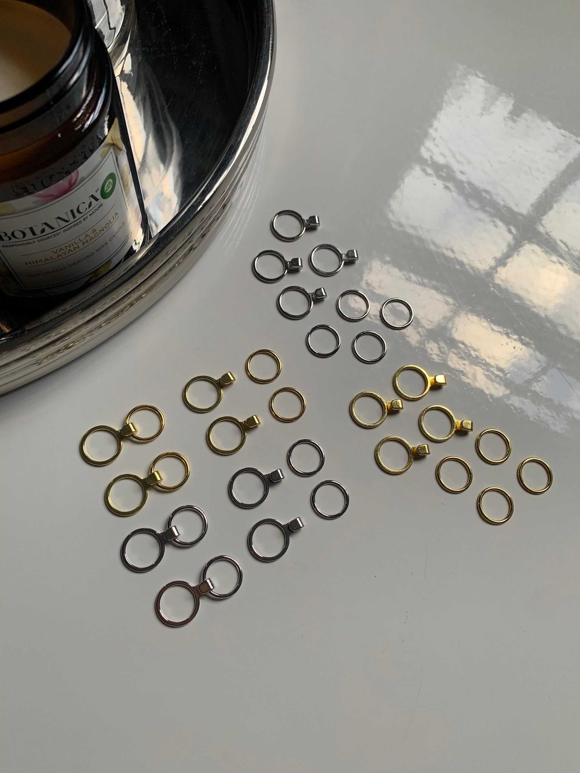 12mm (1/2”) J-Rings Gold or Silver Metal Bra Rings for Racer Back Bra Making and Swimwear Bramaking