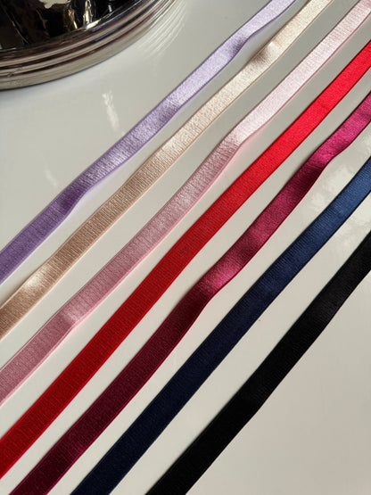 15mm (5/8”) Strap Elastic Satin Face Plush Back Strapping for Bra Making Bramaking Lingerie