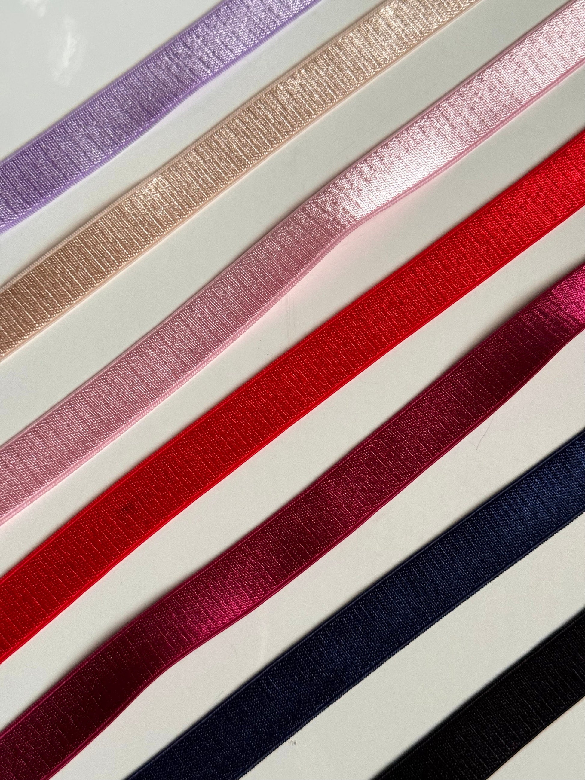 15mm (5/8”) Strap Elastic Satin Face Plush Back Strapping for Bra Making Bramaking Lingerie