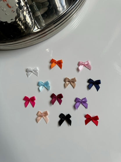 Ribbon Satin Small Bows Tiny Embellishment for Lingerie Bra Making Accessories Wedding Decoration Bridal Baby Clothes Dolls Cards Scrapbook