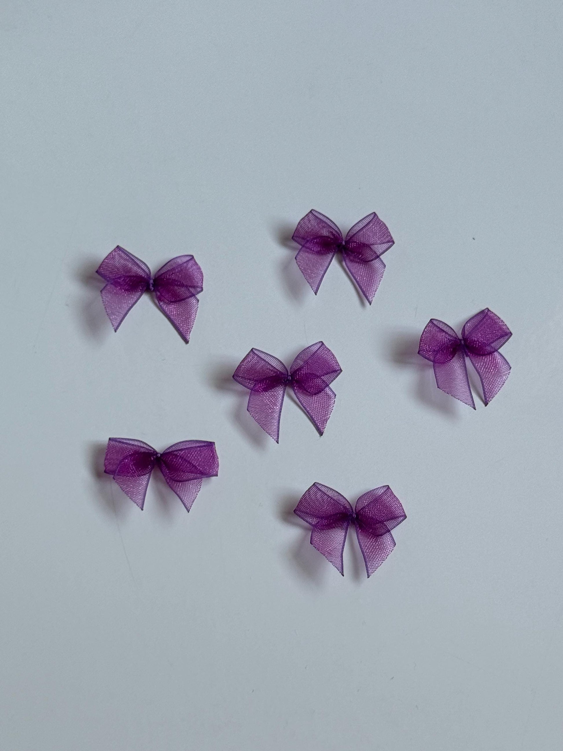 Organza Ribbon Bows Small Tiny Embellishment for Lingerie Bra Accessories Wedding Decoration Bridal Baby Clothes Dolls Cards Scrapbook