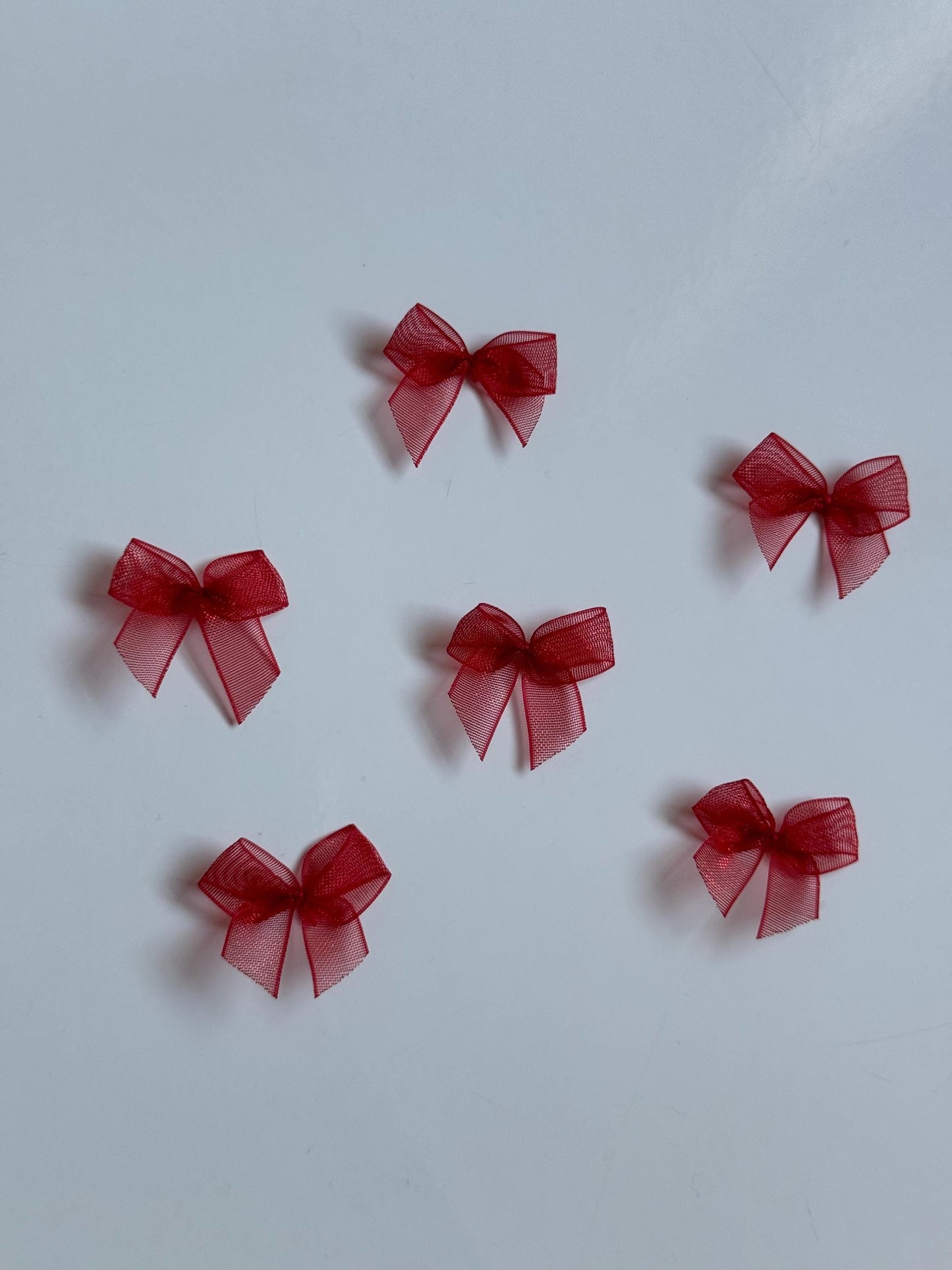 Organza Ribbon Bows Small Tiny Embellishment for Lingerie Bra Accessories Wedding Decoration Bridal Baby Clothes Dolls Cards Scrapbook