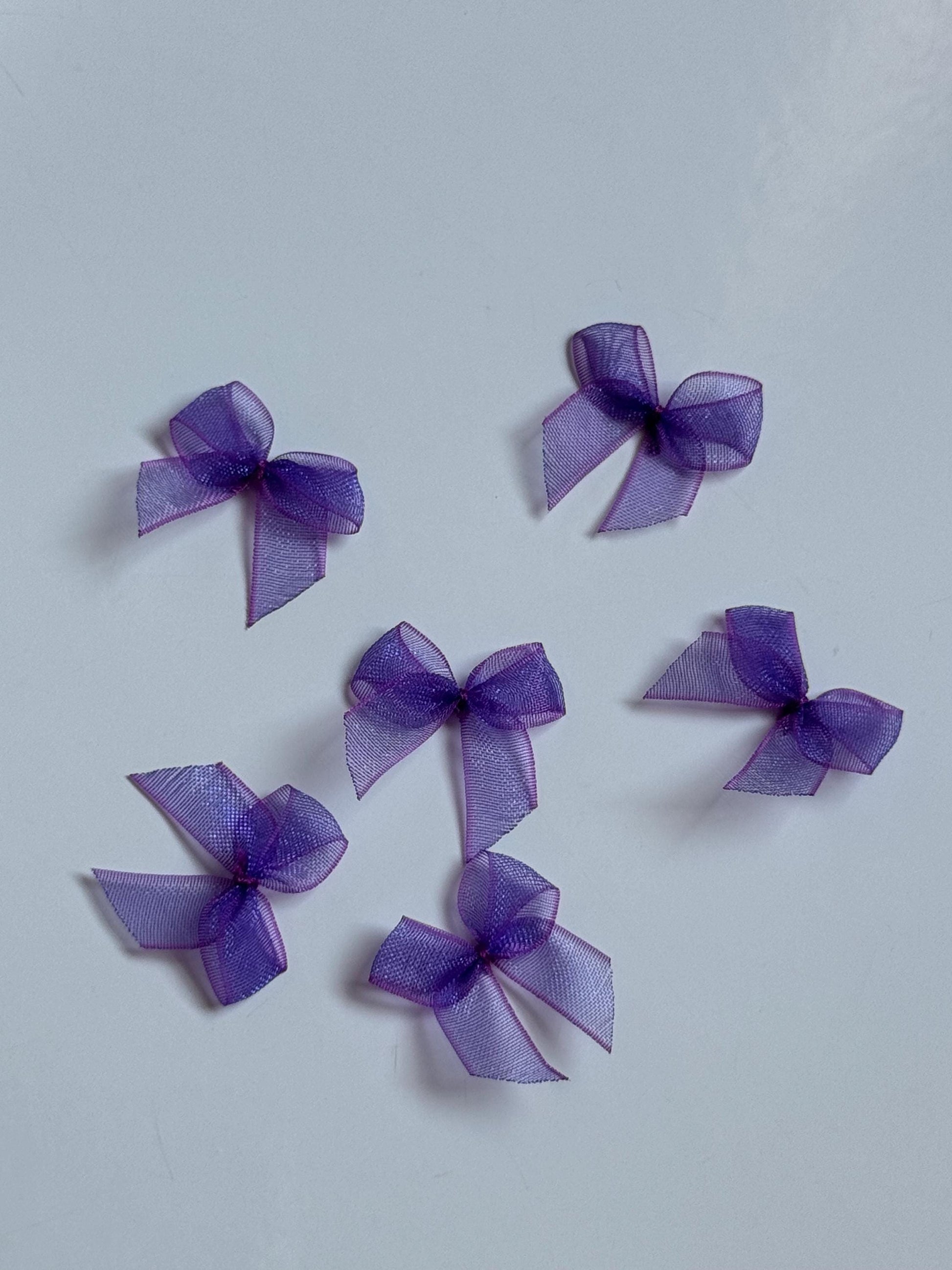 Organza Ribbon Bows Small Tiny Embellishment for Lingerie Bra Accessories Wedding Decoration Bridal Baby Clothes Dolls Cards Scrapbook